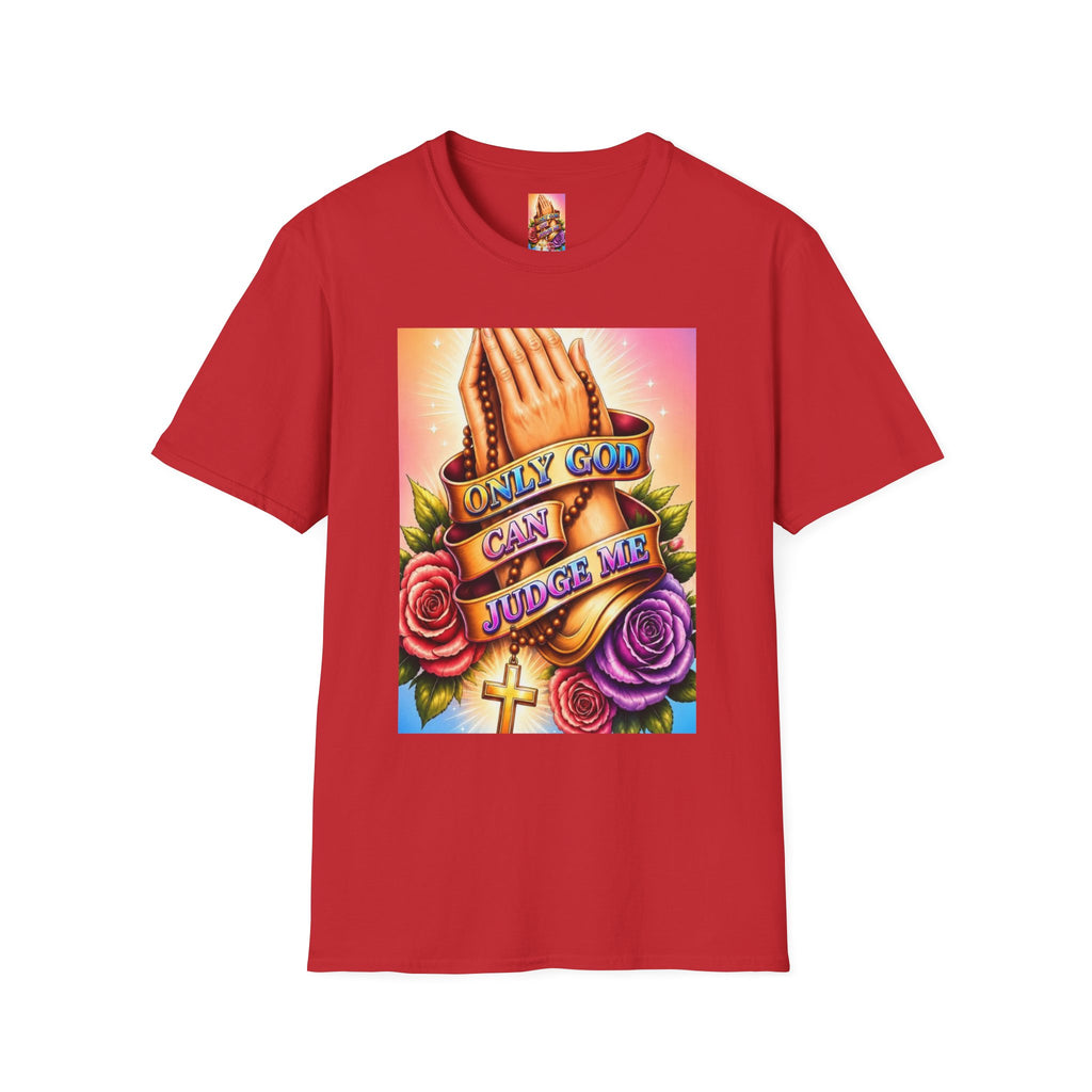 T-Shirt — "Only God Can Judge Me" Praying Hands Religious Tee