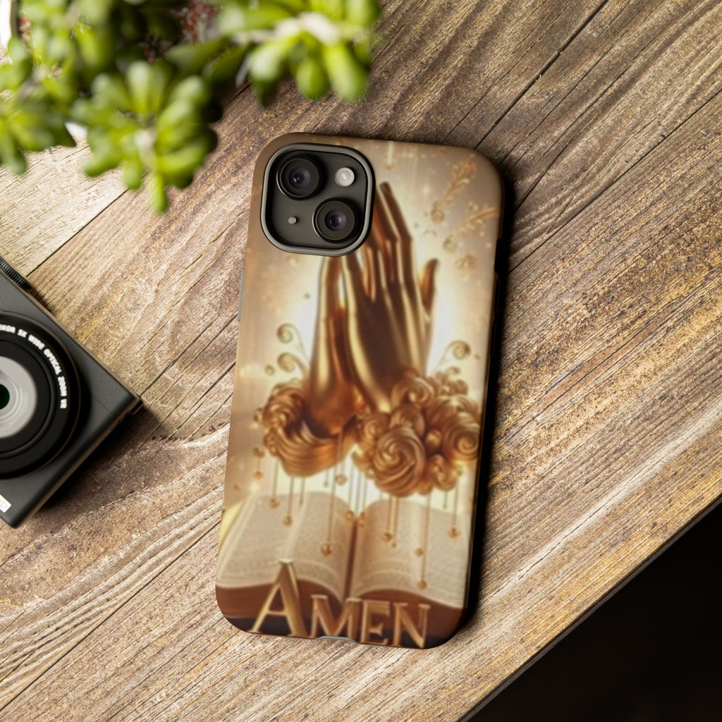 Prayer Hands 'Amen' Phone Case - Religious Christian iPhone Case
