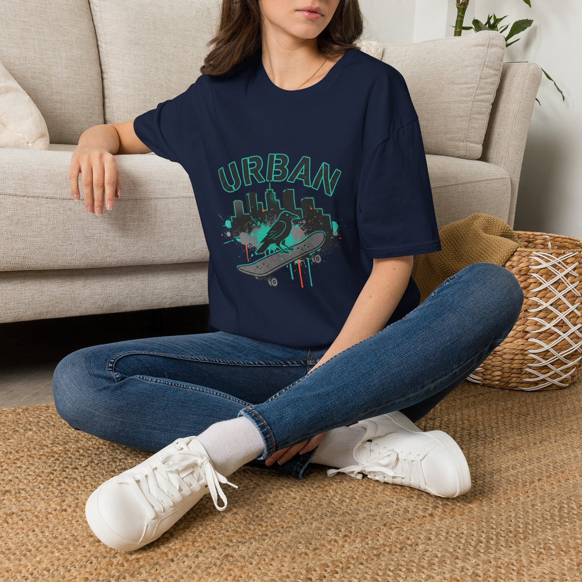 Urban Skateboard T-Shirt — City Skyline Skate Crew Tee