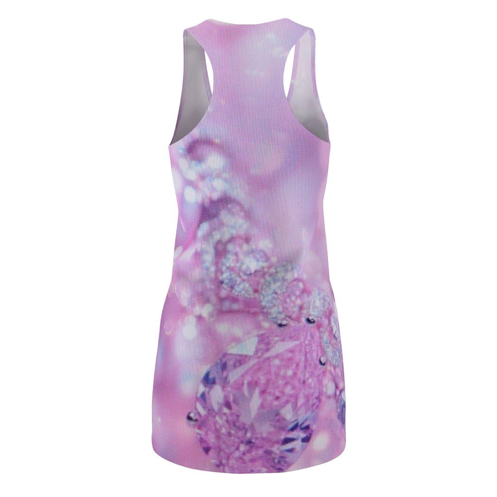 Pink Crystal Sparkle Racerback Dress — All-Over Print