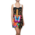 Racerback Dress — "Loved by Jesus, Led by the Holy Spirit" Colorful Butterfly Cross Floral