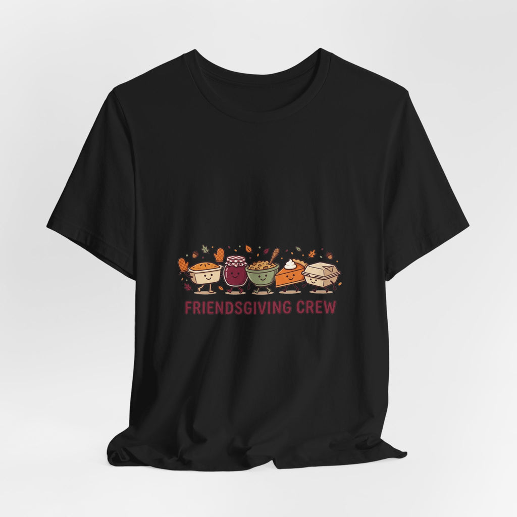 Friendsgiving Crew Tee | Thanksgiving Turkey Pumpkin Pie Watercolor Foliage
