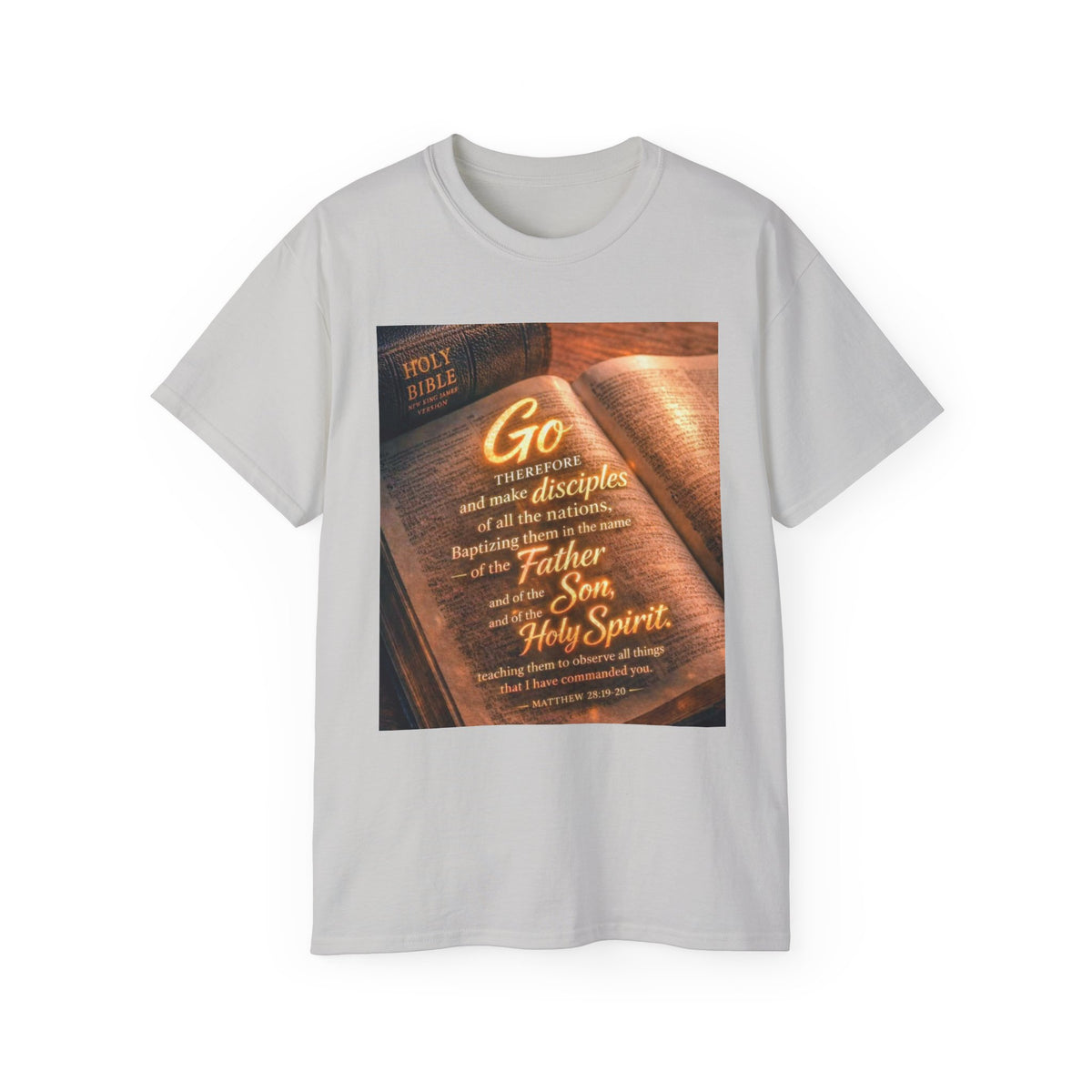 Christian Bible Verse T-Shirt — "Go...make disciples" Inspirational Faith Tee