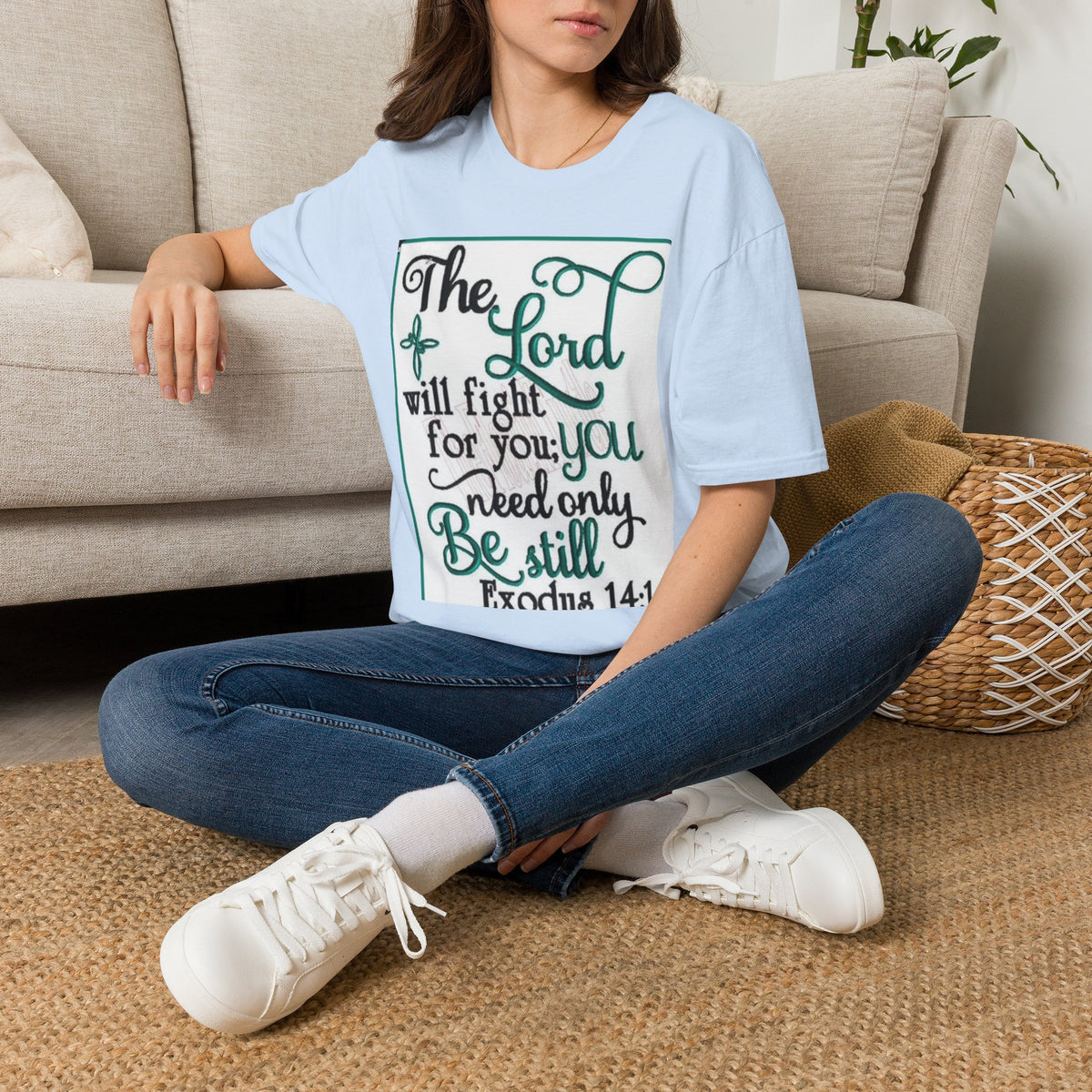 T‑Shirt — "The Lord will fight for you; you need only be still" Inspirational Christian Tee