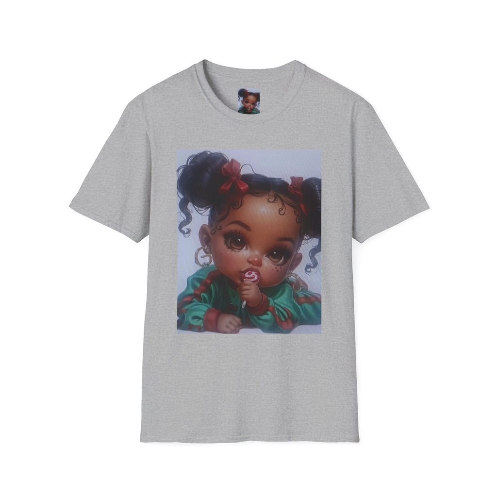 Cute Baby Girl Portrait T-Shirt — Adorable Cartoon Infant Graphic Tee