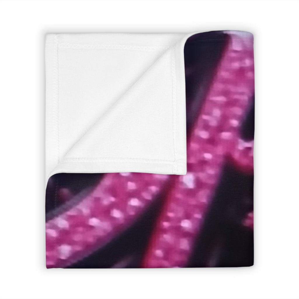 “Spend Dat Shit” Pink Glam Throw Blanket — Funny Bling Luxe Cozy Gift