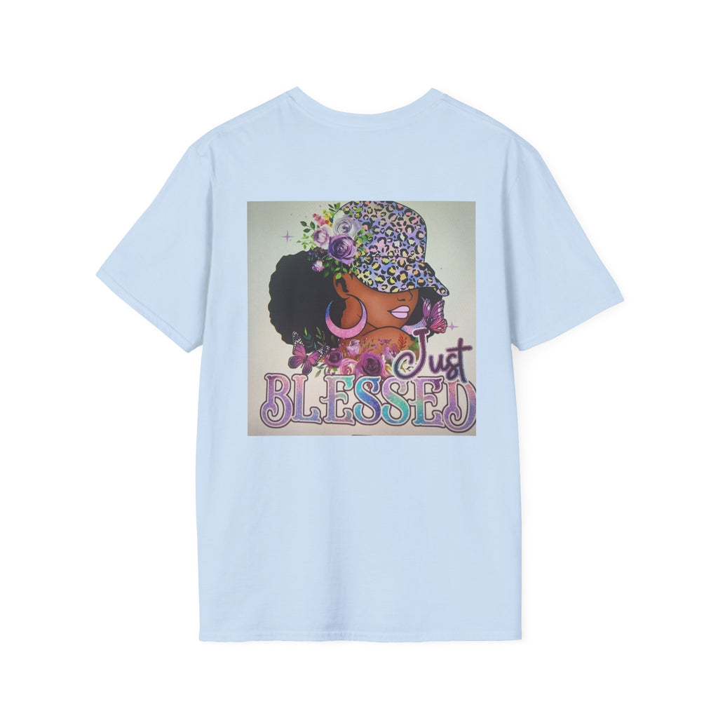 Just Blessed Afro Floral Tee