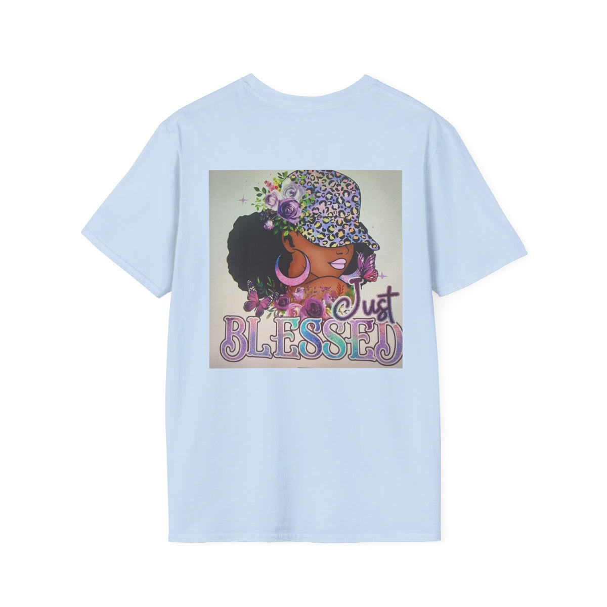 Just Blessed Afro Floral Tee