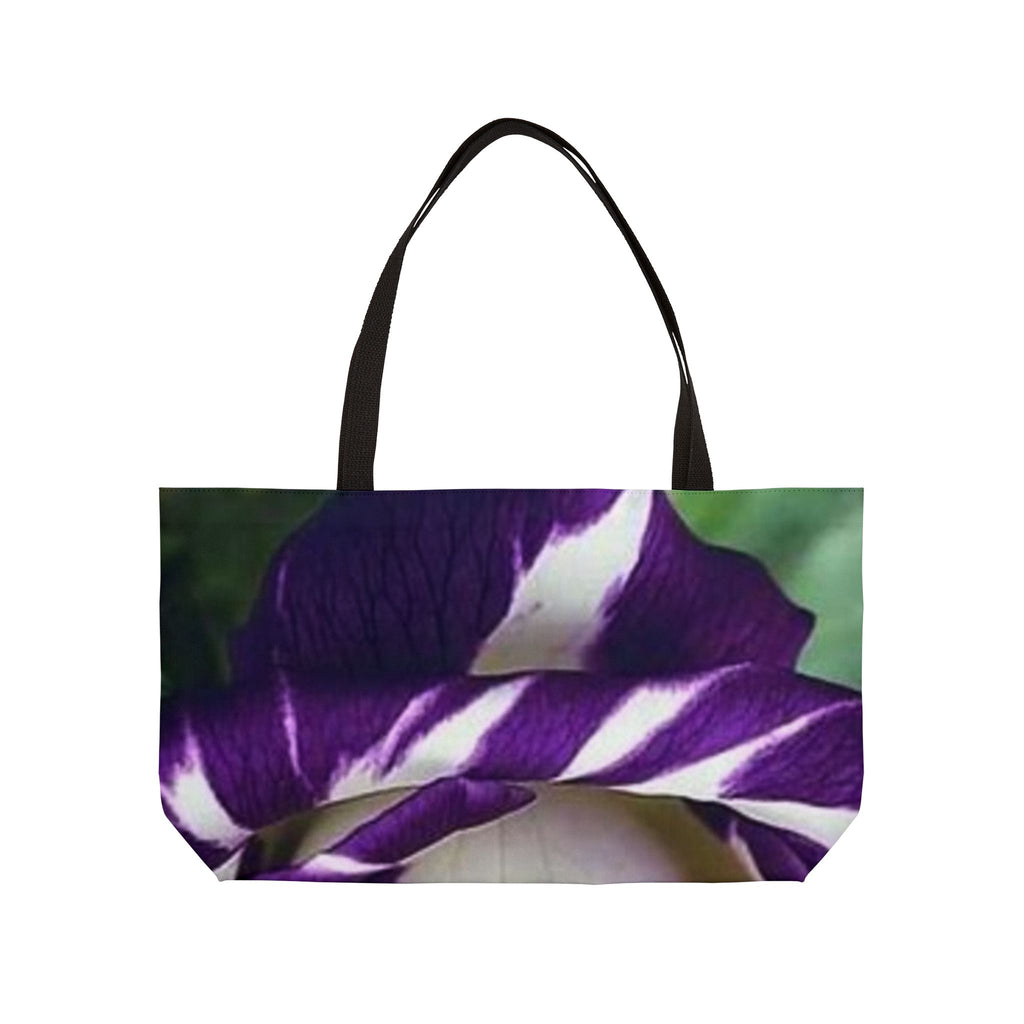 Purple Rose Weekender Tote Bag — Floral Large Travel Bag