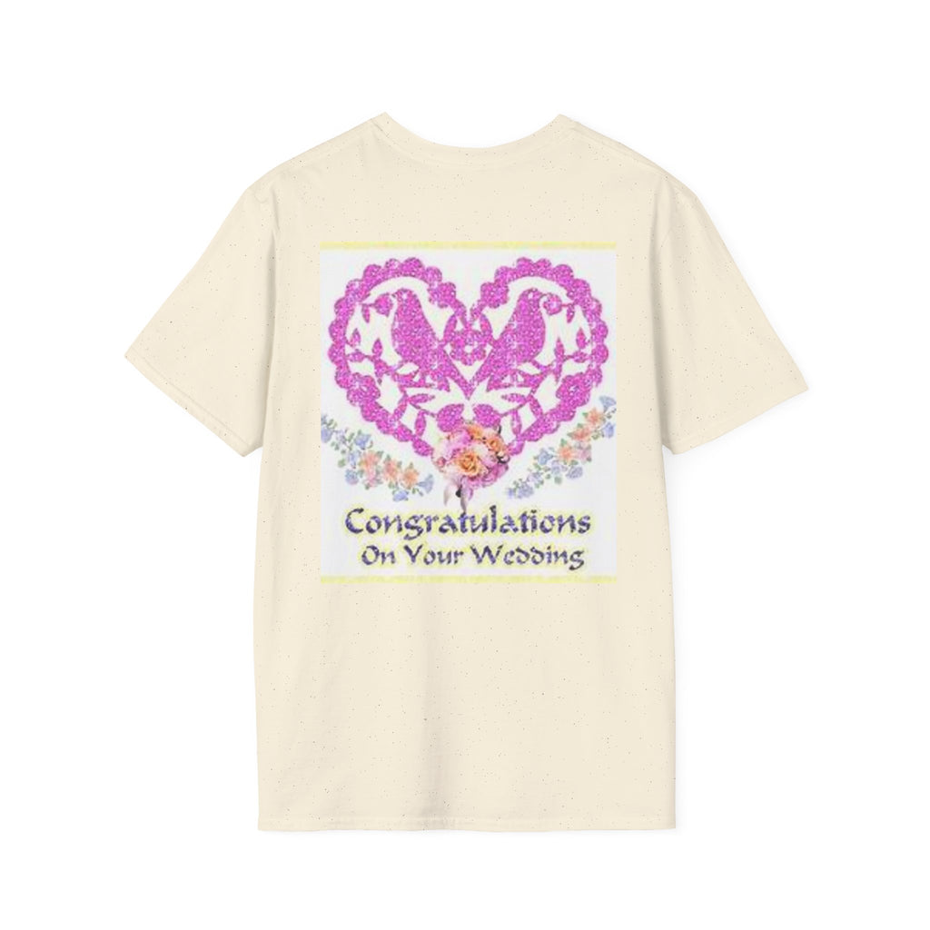 Wedding Congratulations T-Shirt — Pink Glitter Heart Design