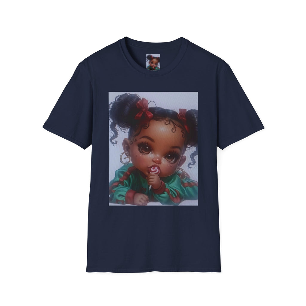 Cute Baby Girl Portrait T-Shirt — Adorable Cartoon Infant Graphic Tee