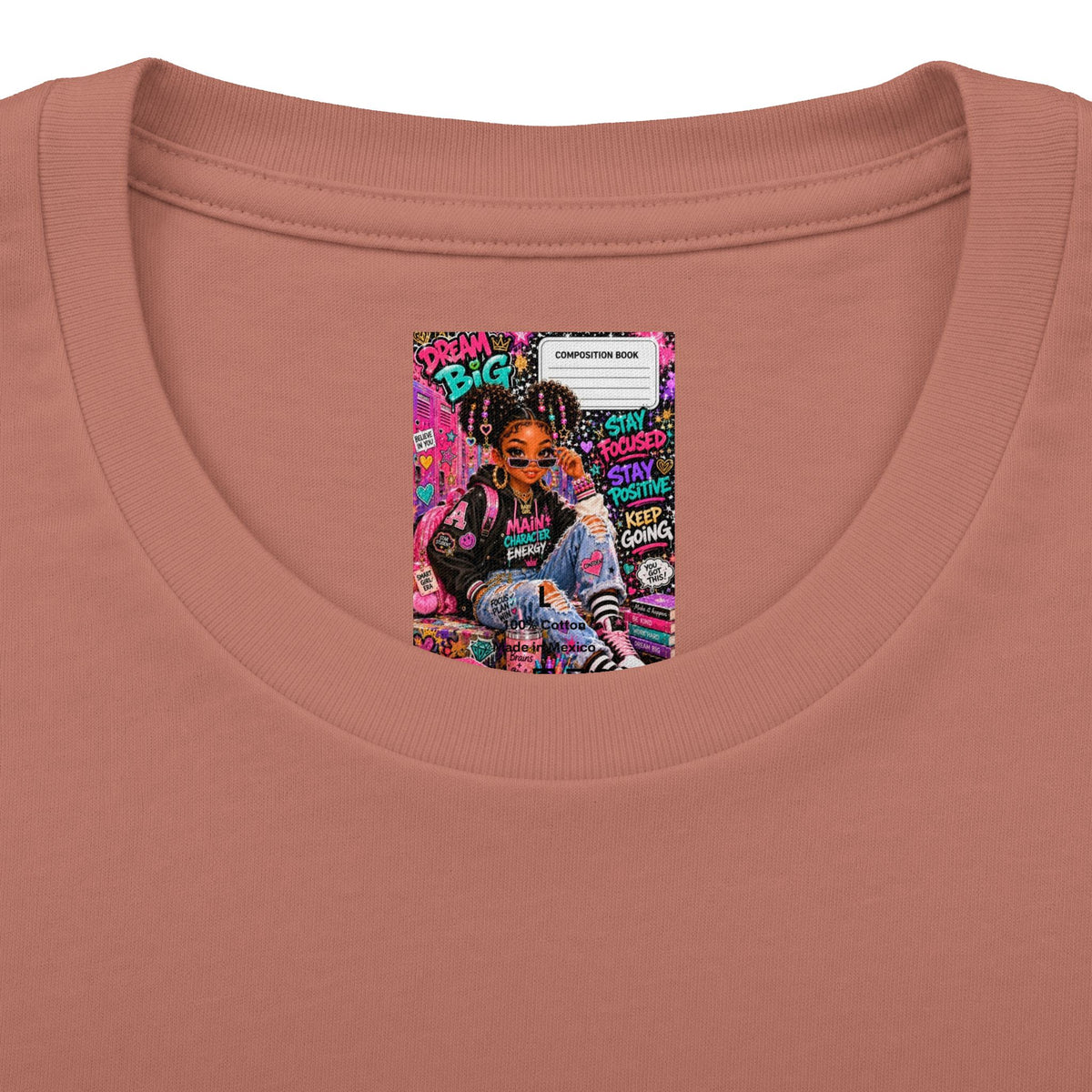 Dream Big Graphic Tee — Motivational Girl Street Art T-Shirt