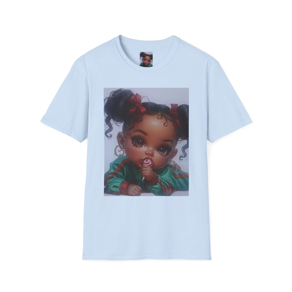 Cute Baby Girl Portrait T-Shirt — Adorable Cartoon Infant Graphic Tee