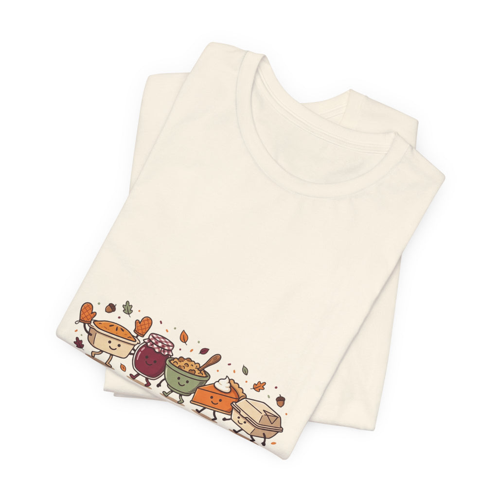 Friendsgiving Crew Tee | Thanksgiving Turkey Pumpkin Pie Watercolor Foliage