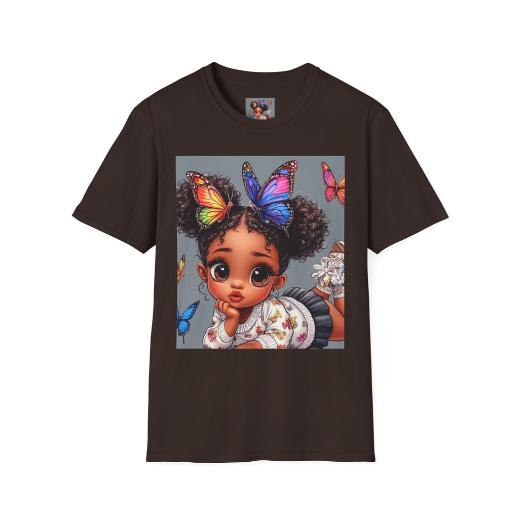 Butterfly Crown T‑Shirt — Cute Little Girl Illustration Tee