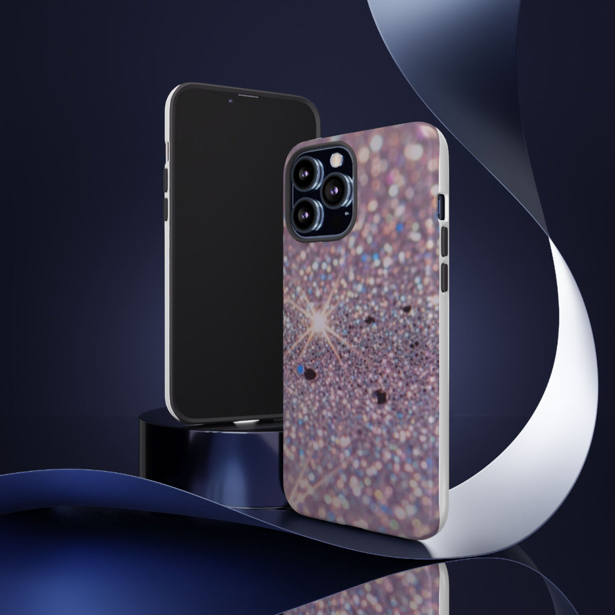 Sparkling Pink Glitter Tough Phone Case