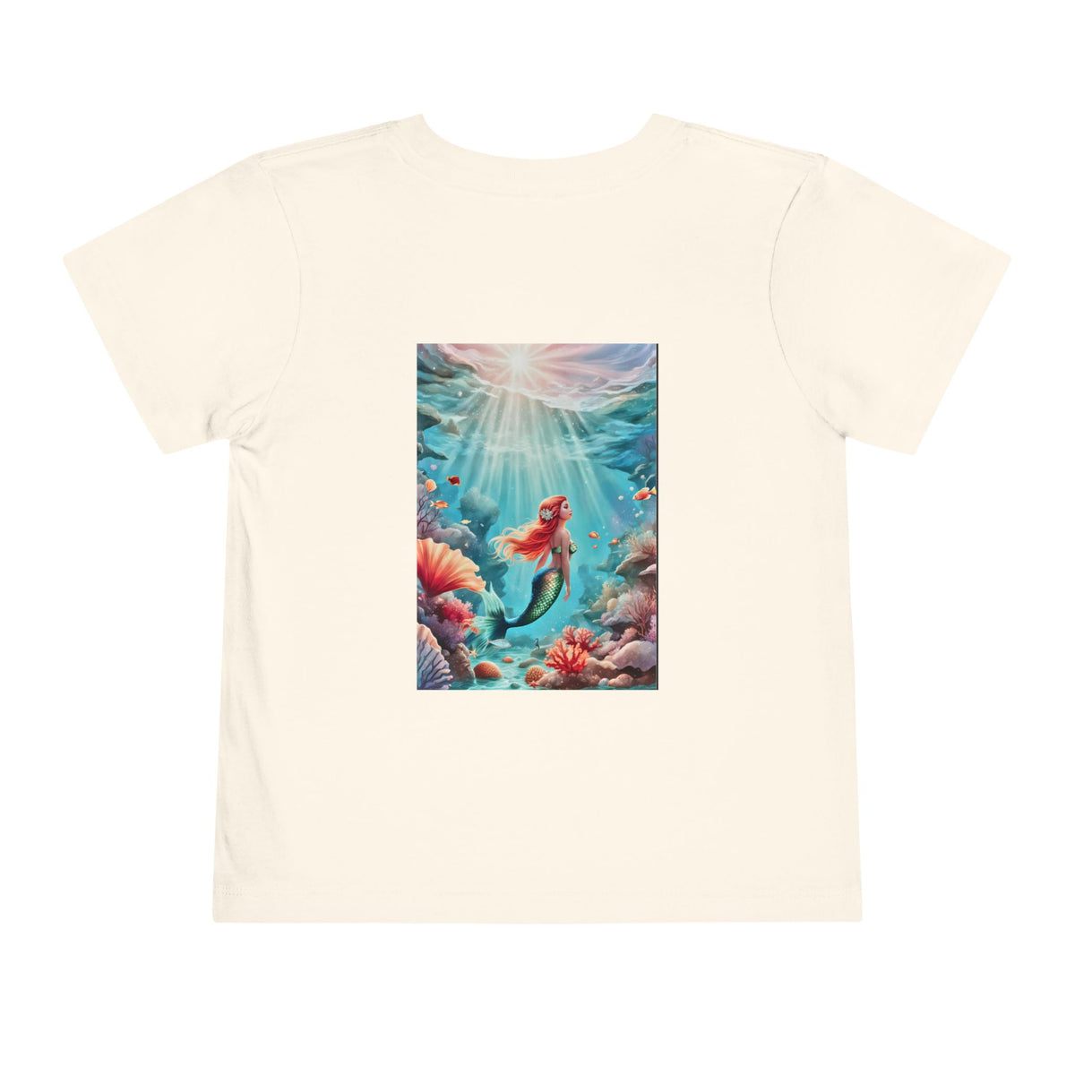 Mermaid Toddler Tee – Underwater Sunlight Sea Life Graphic
