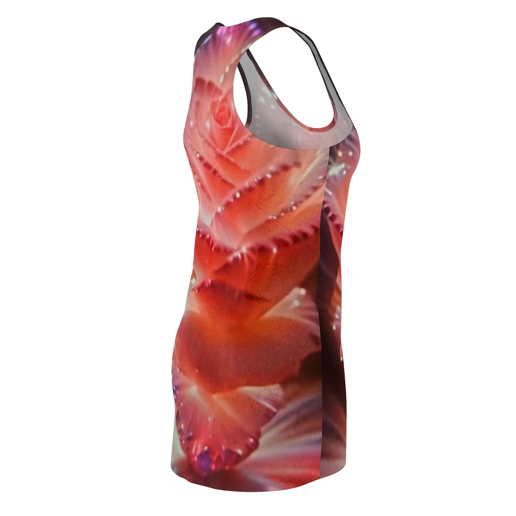 Rose Petal Dream Racerback Dress — Pink Floral All-Over Print