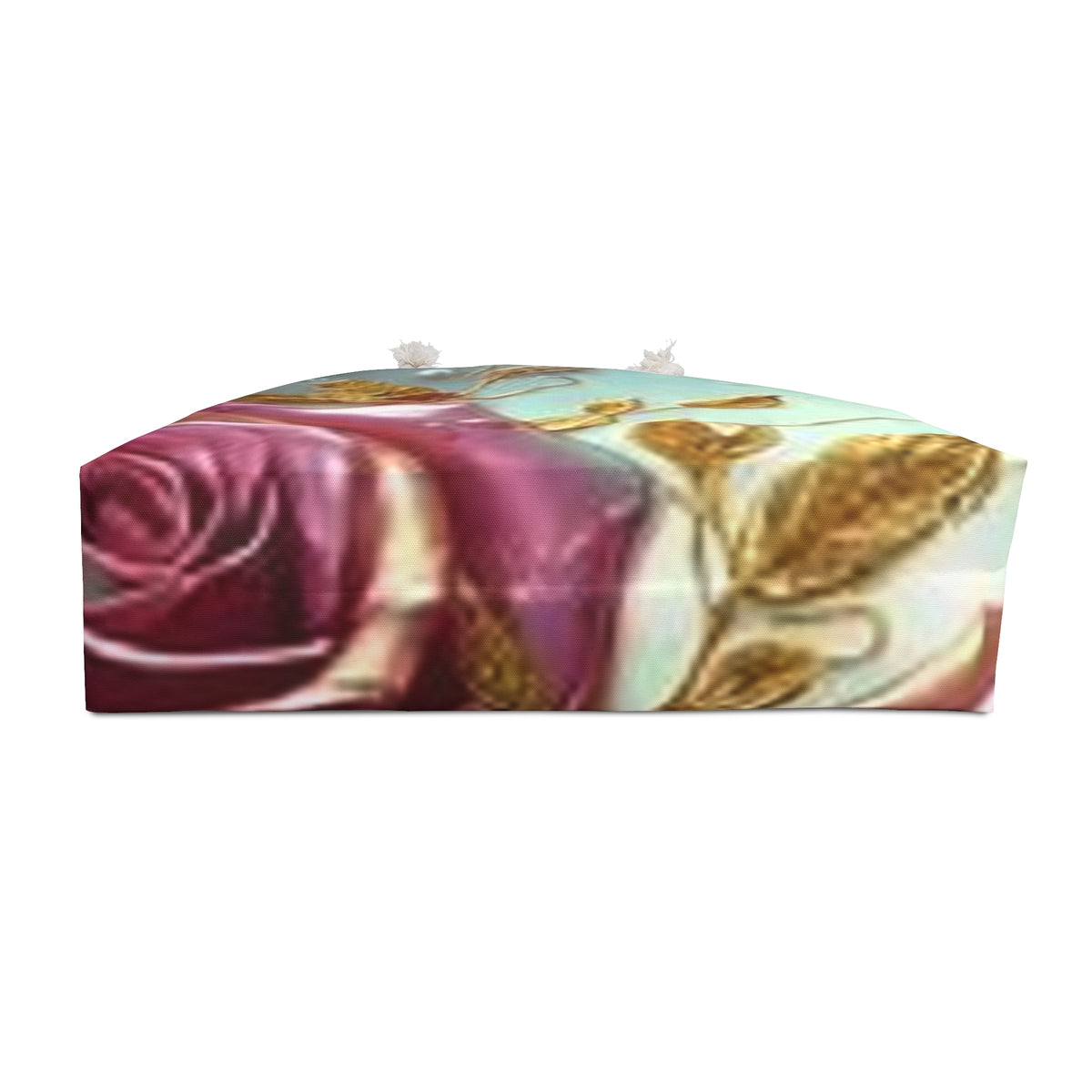 Vintage Rose Weekender Bag — Gold Leaf Floral Travel Tote