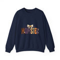 Momster Halloween Mom Sweatshirt | Cute Gothic Pumpkin Plaid Lettering