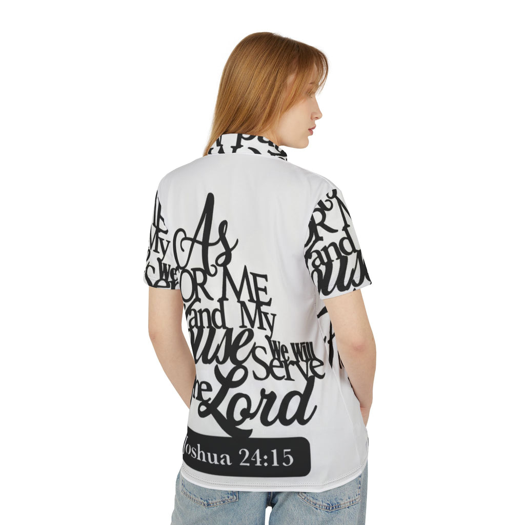 Polo Shirt — “As for Me and My House We Will Serve the Lord” Joshua 24:15 Christian Polo