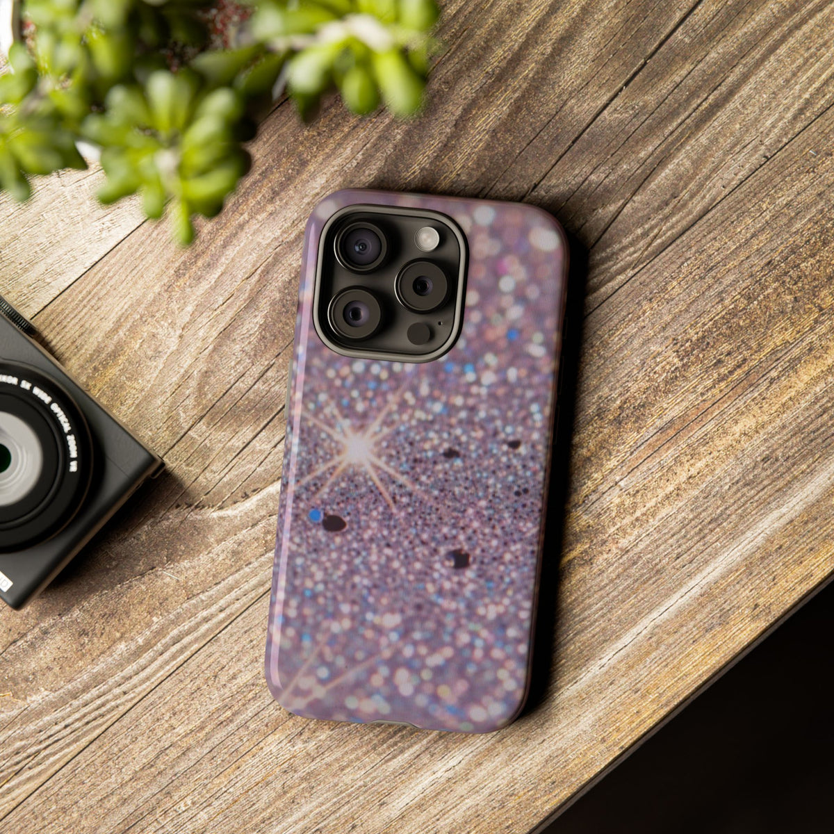 Sparkling Pink Glitter Tough Phone Case