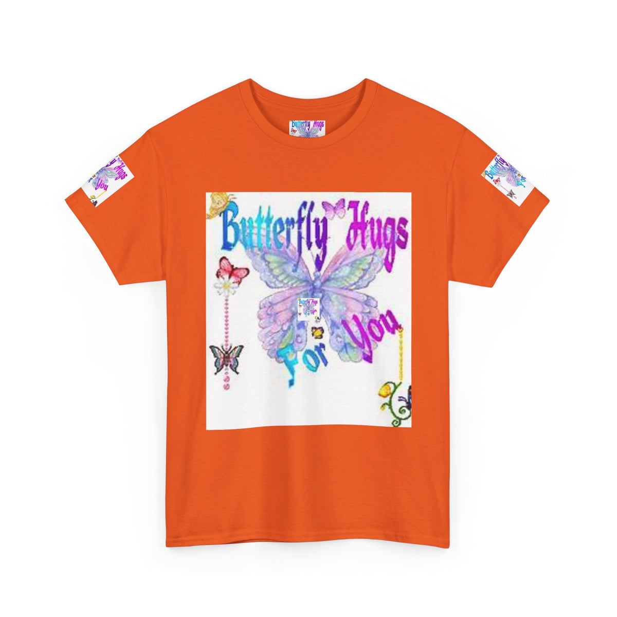 Butterfly Hugs Tee — Pastel Butterfly Graphic Shirt with "Butterfly Hugs For You"