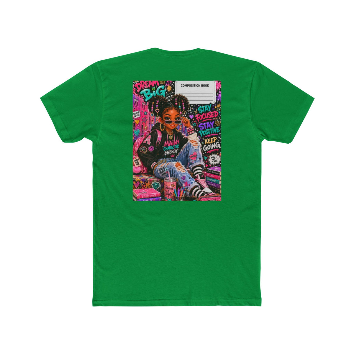 Dream Big Graphic Tee — Motivational Girl Street Art T-Shirt