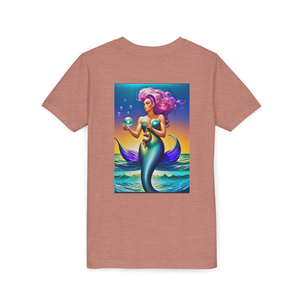 Youth Mermaid Tee — Colorful Fantasy Mermaid Graphic Shirt for Kids