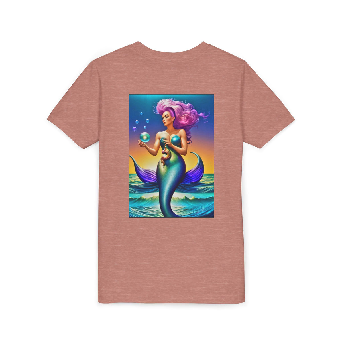 Youth Mermaid Tee — Colorful Fantasy Mermaid Graphic Shirt for Kids