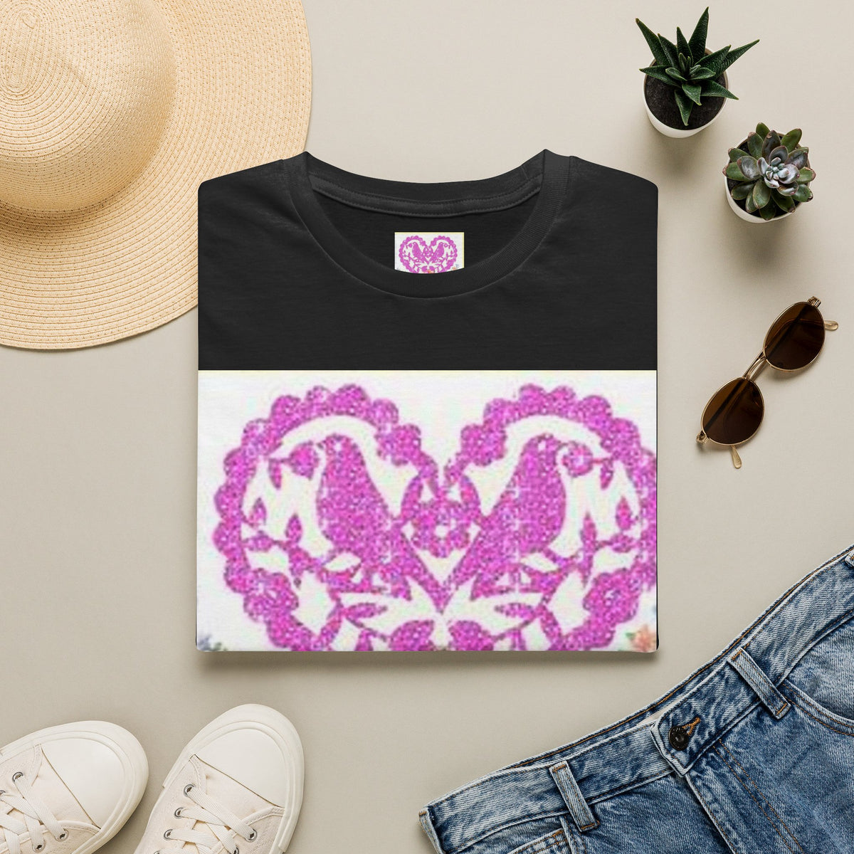 Wedding Congratulations T-Shirt — Pink Glitter Heart Design