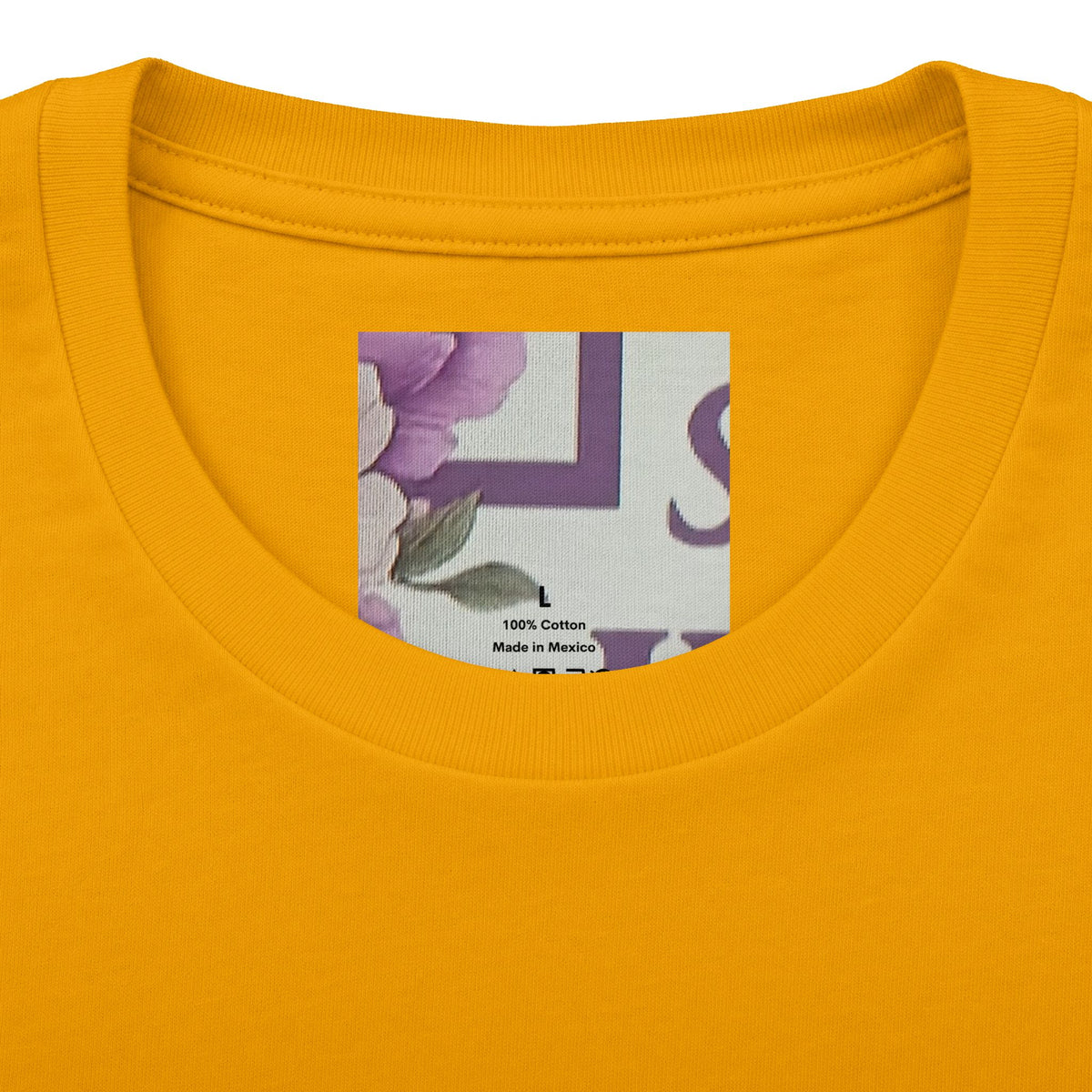 Christian Tee — "Blessed by God, Saved by Jesus, Filled by the Spirit" Floral Cross