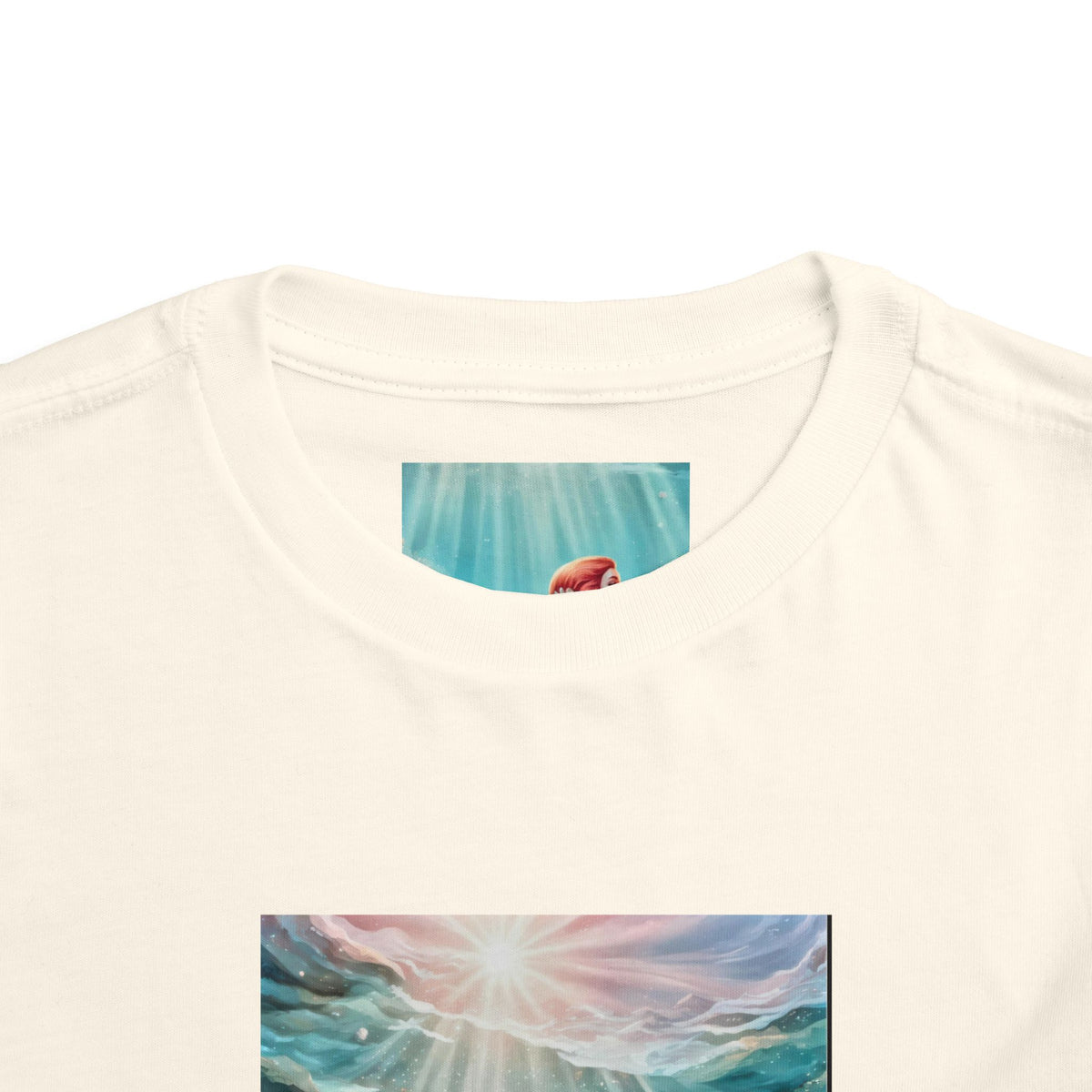 Mermaid Toddler Tee – Underwater Sunlight Sea Life Graphic