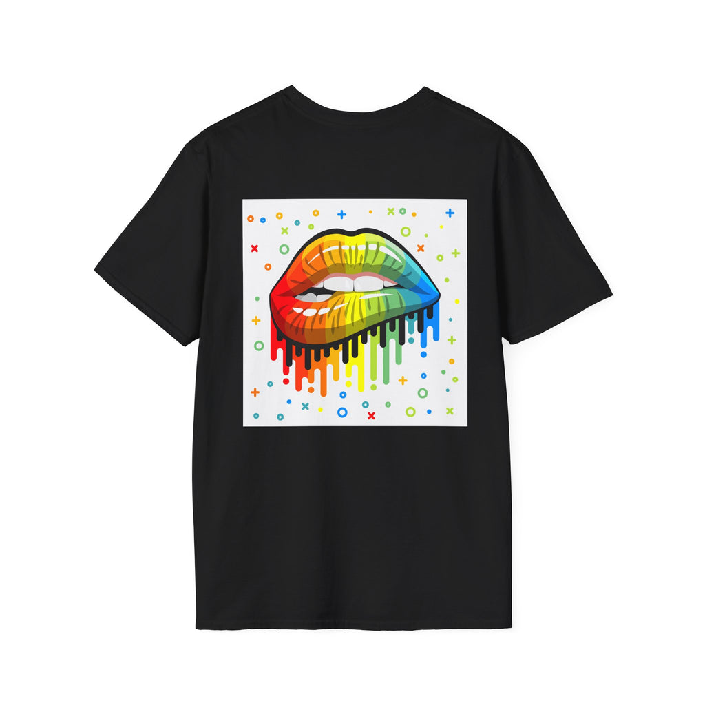 Rainbow Drip Lips T-Shirt — Pride LGBTQ+ Colorful Lip Graphic Tee