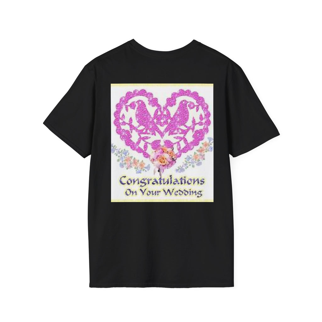 Wedding Congratulations T-Shirt — Pink Glitter Heart Design