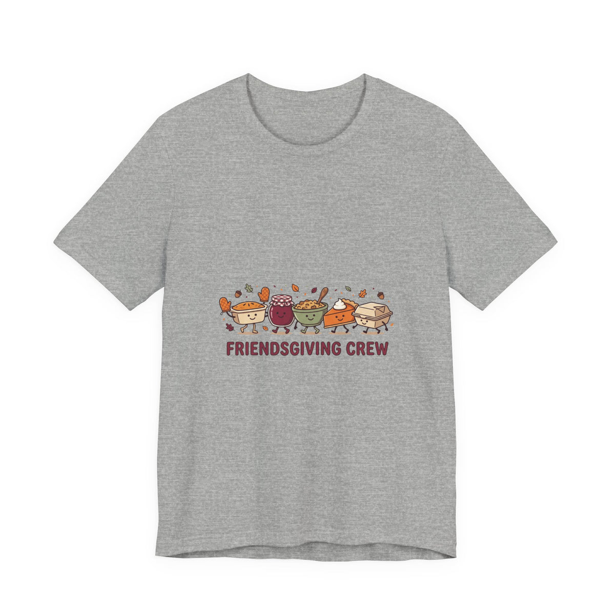 Friendsgiving Crew Tee | Thanksgiving Turkey Pumpkin Pie Watercolor Foliage