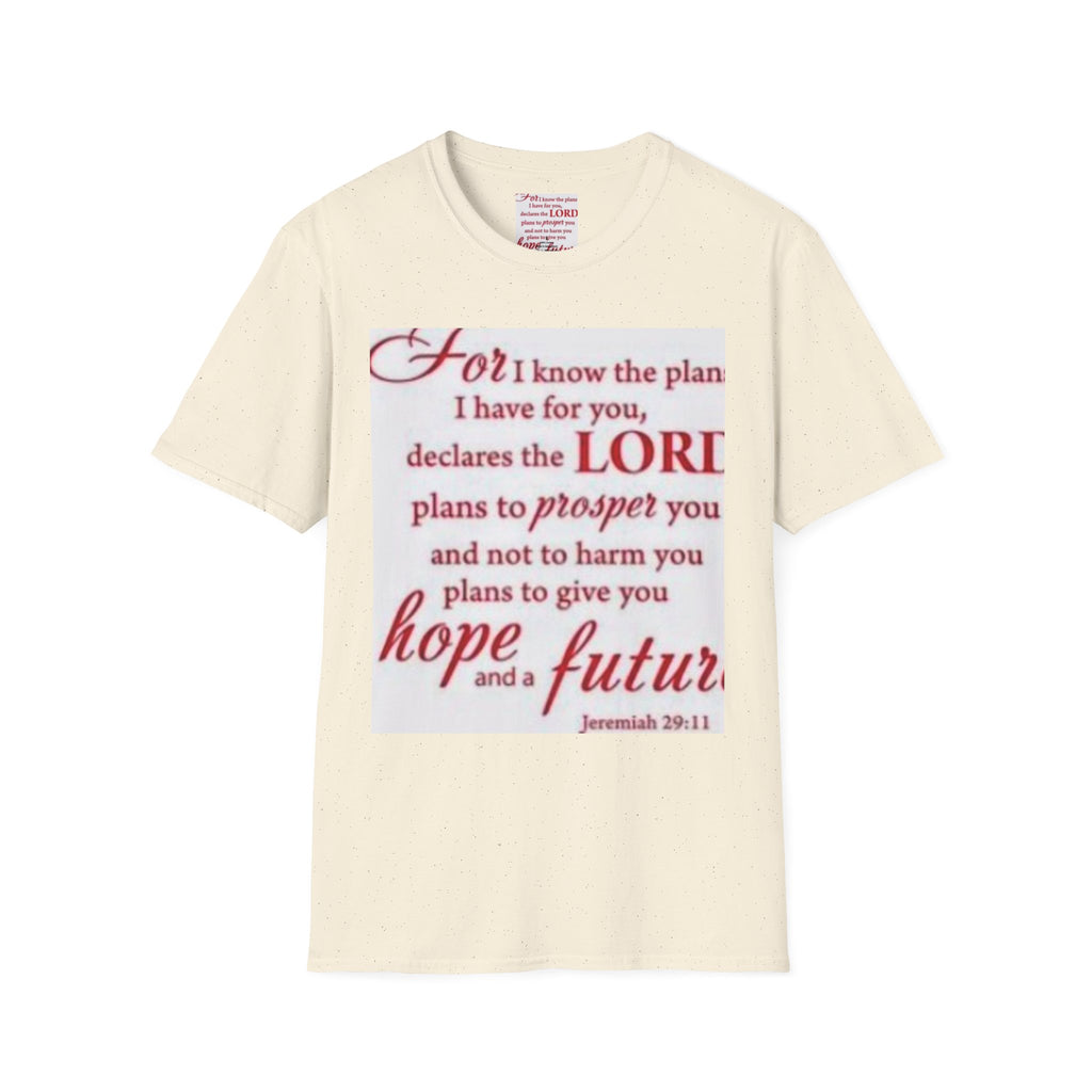 Christian Scripture T‑Shirt — "For I Know the Plans" Jeremiah 29:11 Inspirational Tee