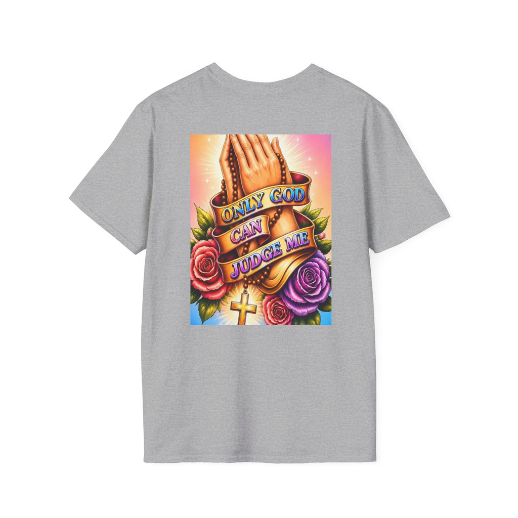 T-Shirt — "Only God Can Judge Me" Praying Hands Religious Tee