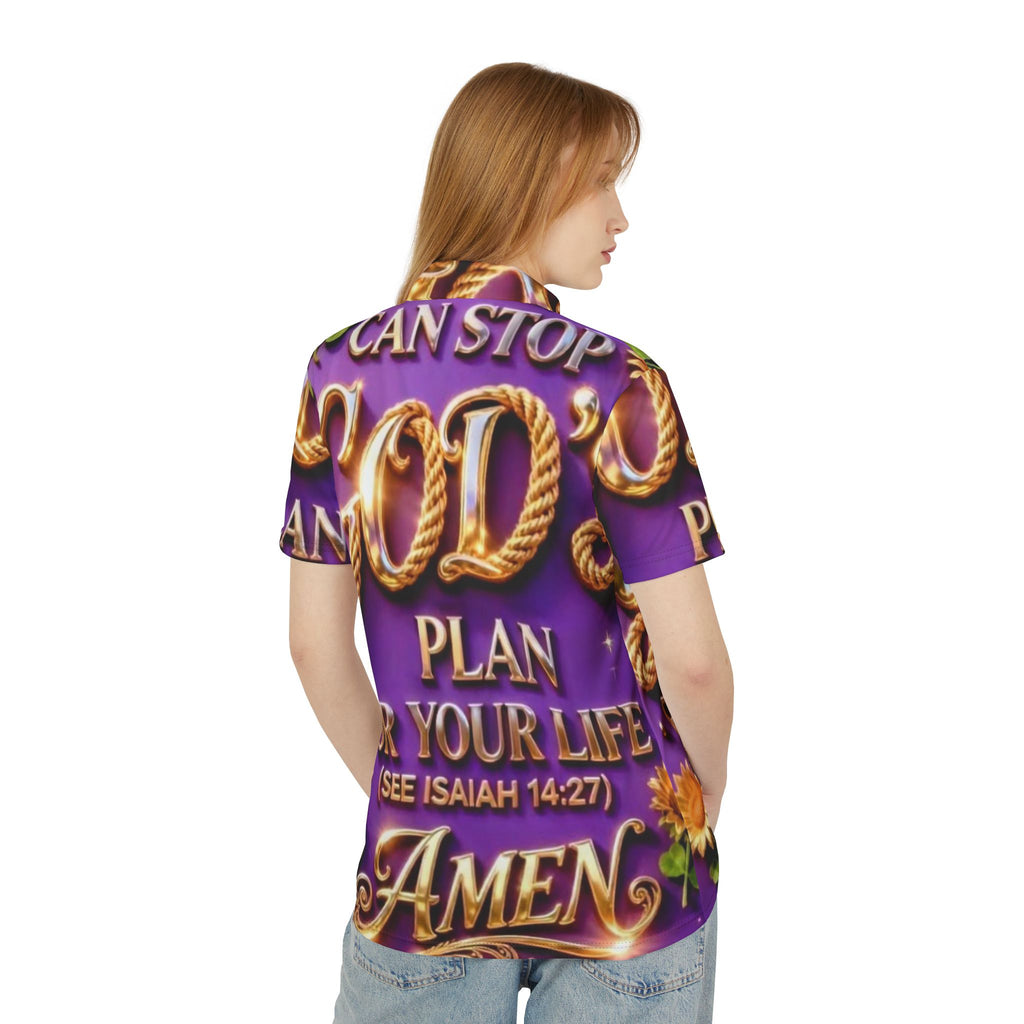 Religious Polo Shirt — "God's Plan for Your Life (See Isaiah 14:27)"