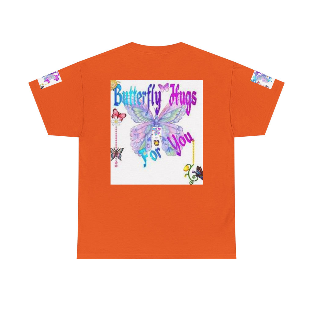 Butterfly Hugs Tee — Pastel Butterfly Graphic Shirt with "Butterfly Hugs For You"