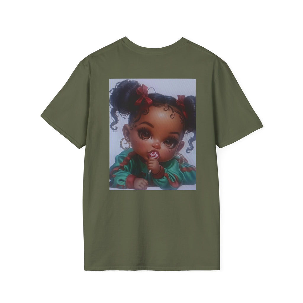 Cute Baby Girl Portrait T-Shirt — Adorable Cartoon Infant Graphic Tee