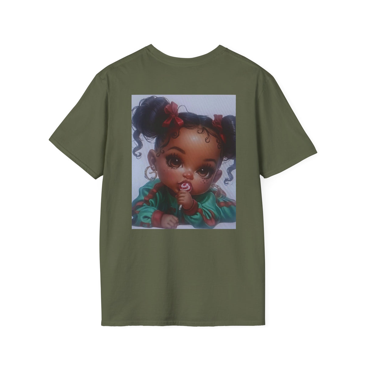 Cute Baby Girl Portrait T-Shirt — Adorable Cartoon Infant Graphic Tee