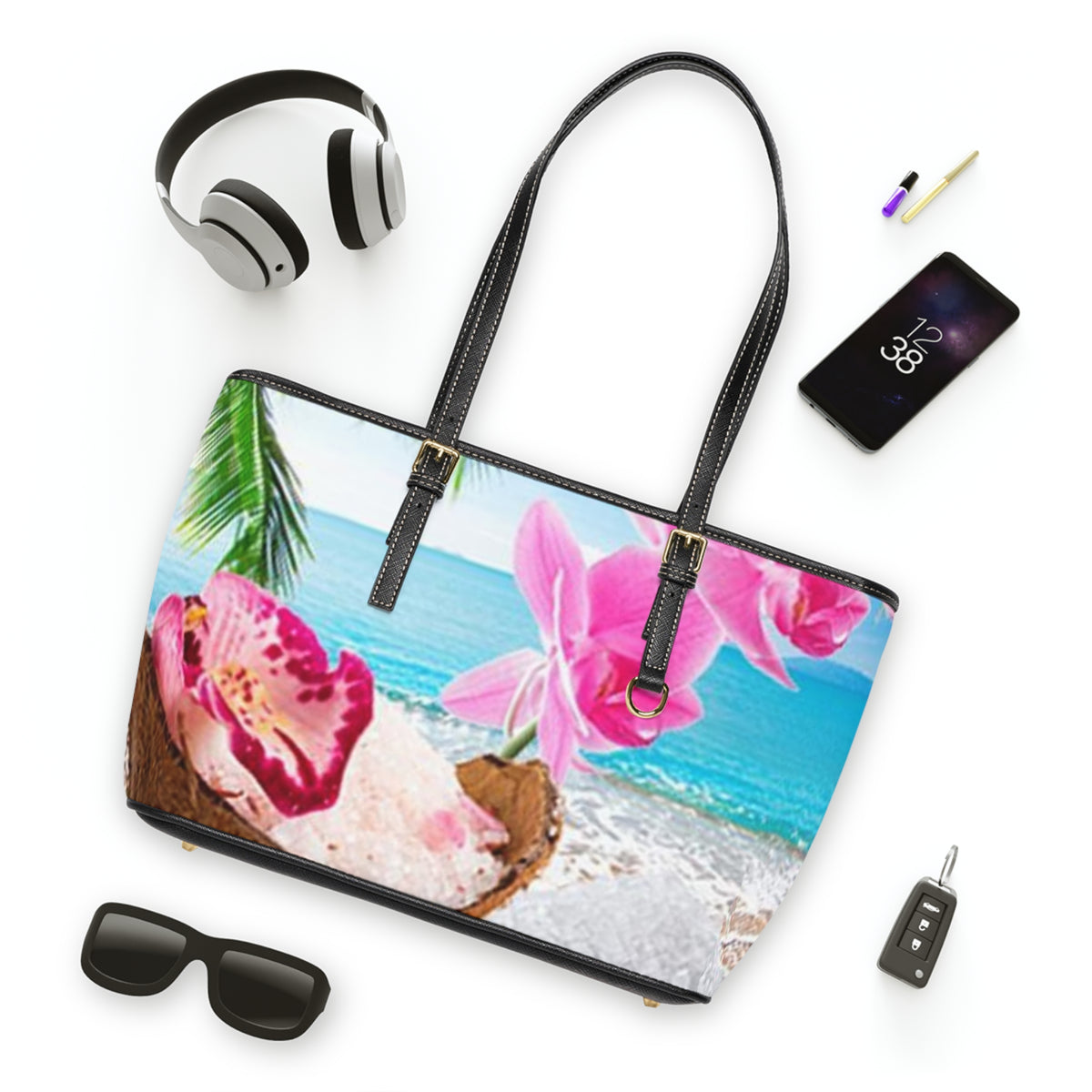 Tropical Orchid Beach Shoulder Bag