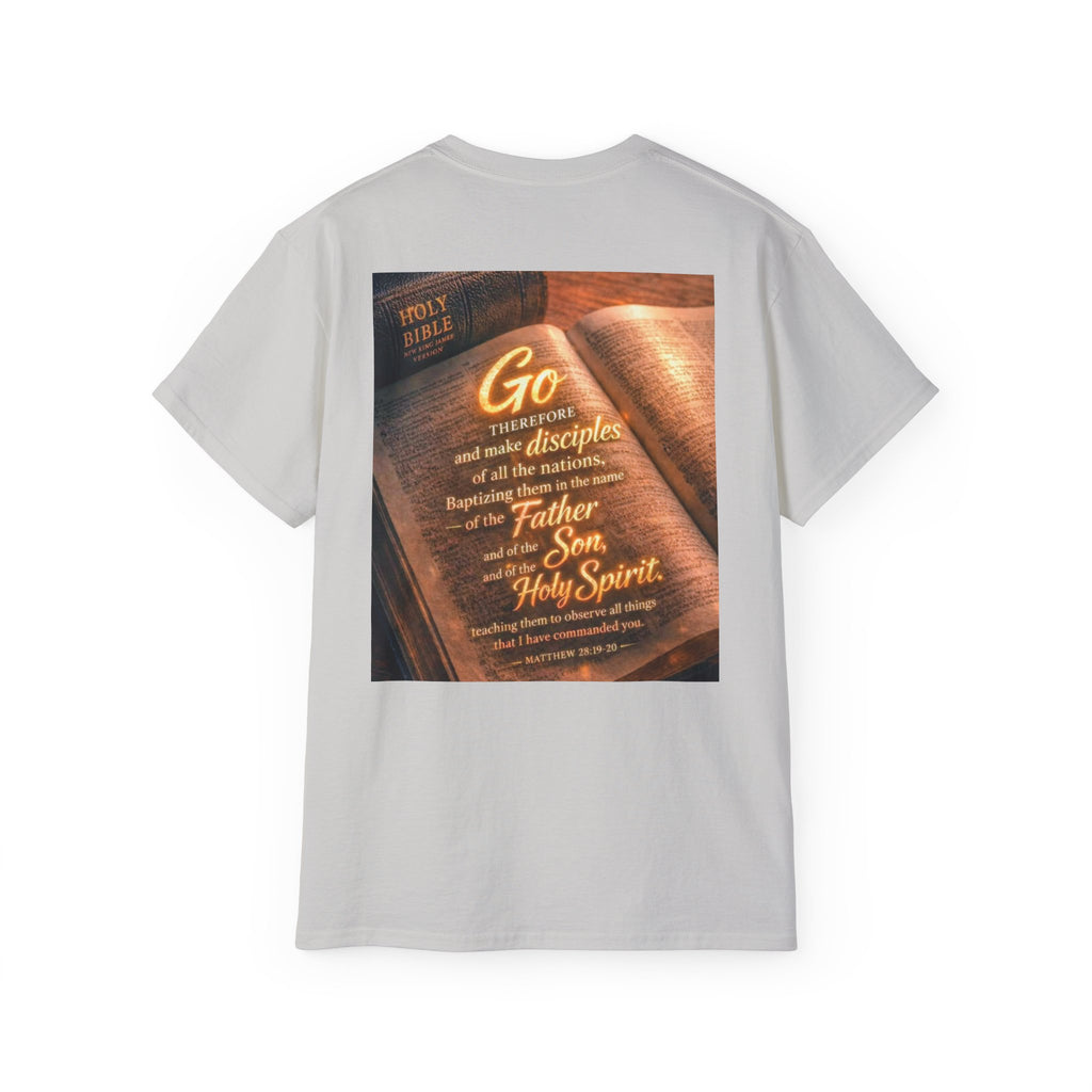 Christian Bible Verse T-Shirt — "Go...make disciples" Inspirational Faith Tee