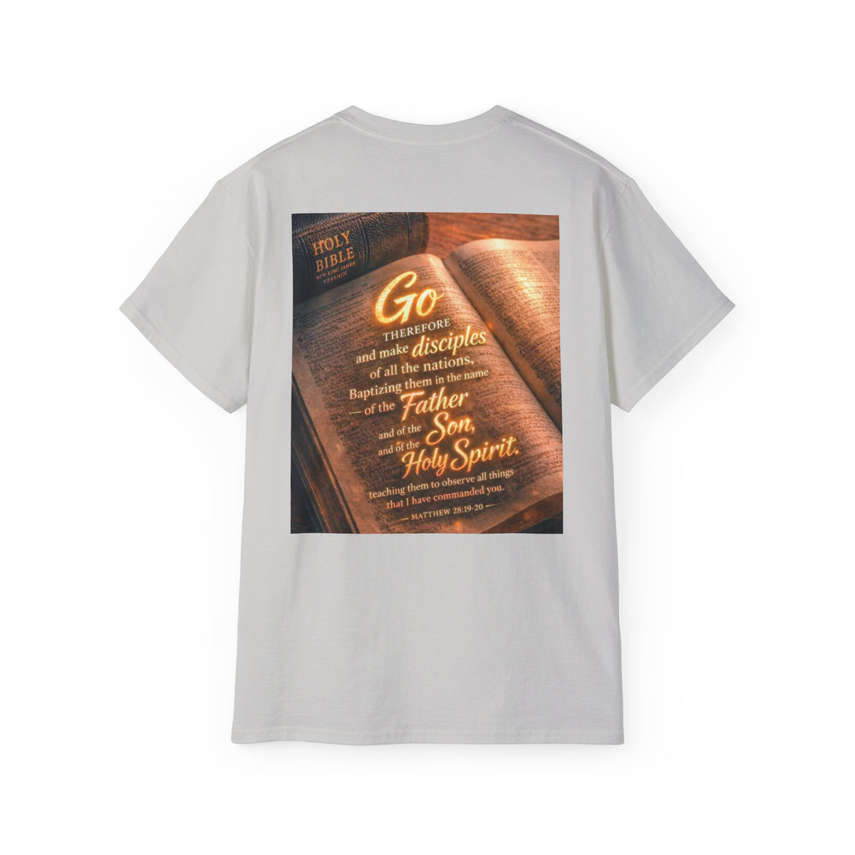 Christian Bible Verse T-Shirt — "Go...make disciples" Inspirational Faith Tee