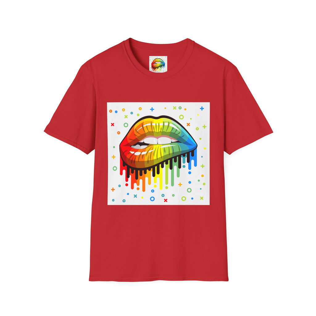 Rainbow Drip Lips T-Shirt — Pride LGBTQ+ Colorful Lip Graphic Tee