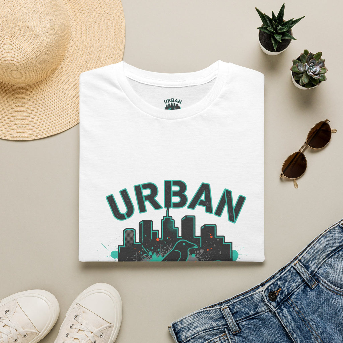 Urban Skateboard T-Shirt — City Skyline Skate Crew Tee