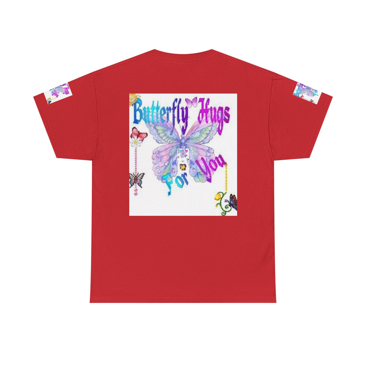 Butterfly Hugs Tee — Pastel Butterfly Graphic Shirt with "Butterfly Hugs For You"