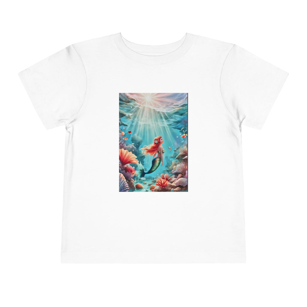 Mermaid Toddler Tee – Underwater Sunlight Sea Life Graphic