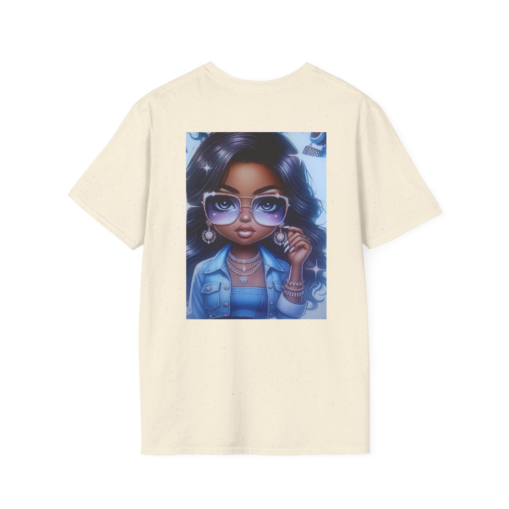Afro Chic Graphic Tee — Girl with Sunglasses Illustration